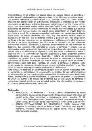 ALMENARA. Revista Extremeña de Ciencias Sociales.
Asociación de Ciencias Sociales de Extremadura (ACISE) 22
implementación...