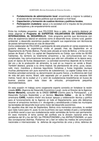 ALMENARA. Revista Extremeña de Ciencias Sociales.
Asociación de Ciencias Sociales de Extremadura (ACISE) 33
• Fortalecimie...