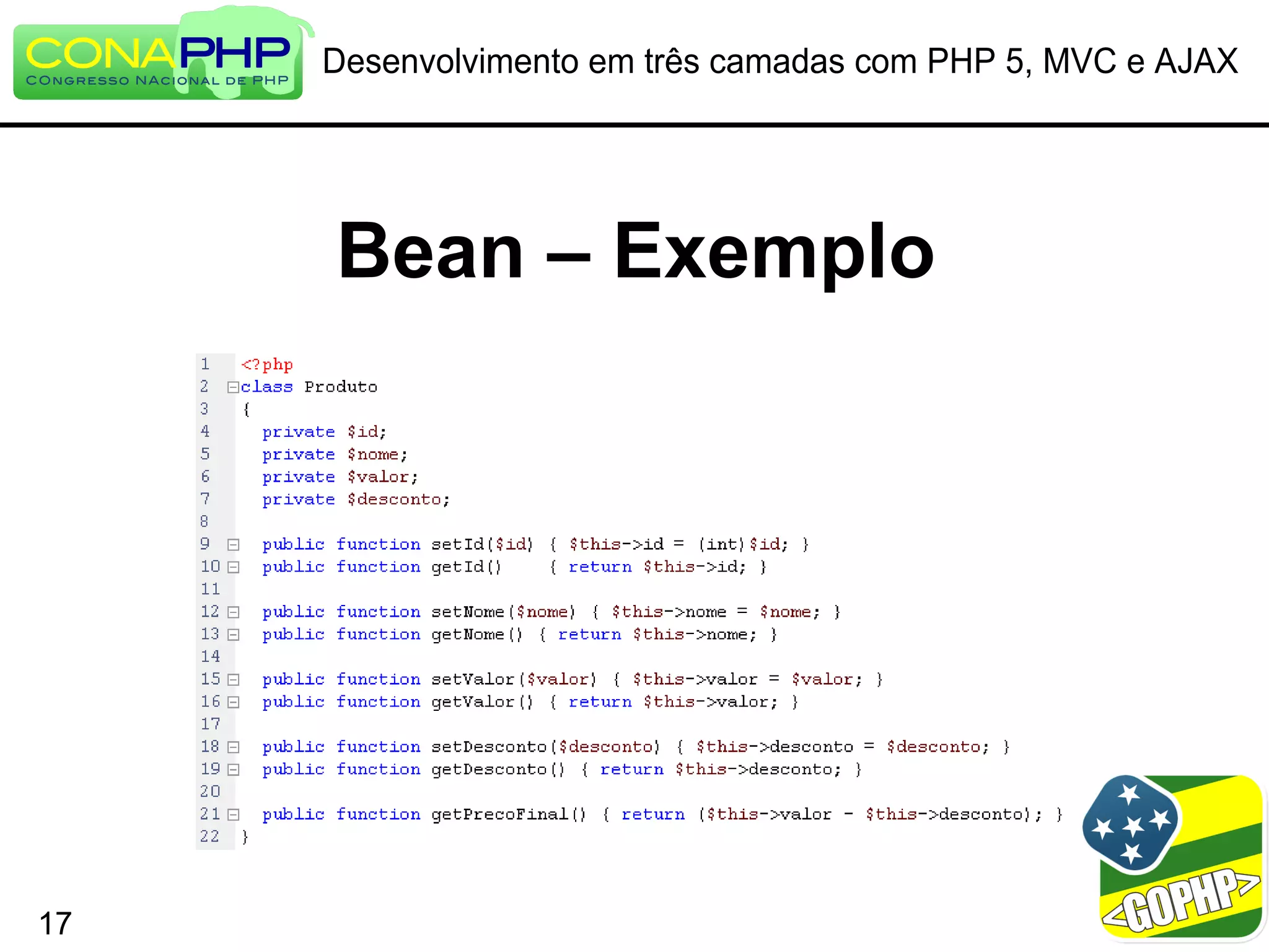 Desenvolvimento em três camadas com PHP 5, MVC e AJAX