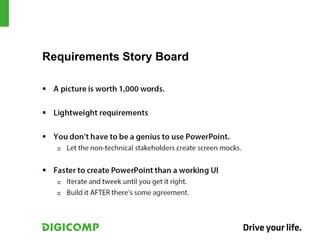 Requirements Story Board
 
