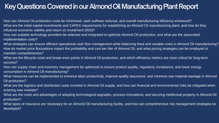Almond Oil Manufacturing Plant Project Report By Procurement Resource | PDF