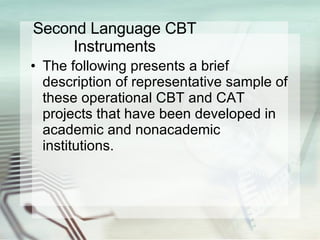 Rep Language Examples technology in standardized language assessment | PPT