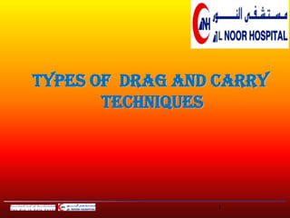 1
Types of Drag and carry
Techniques
 