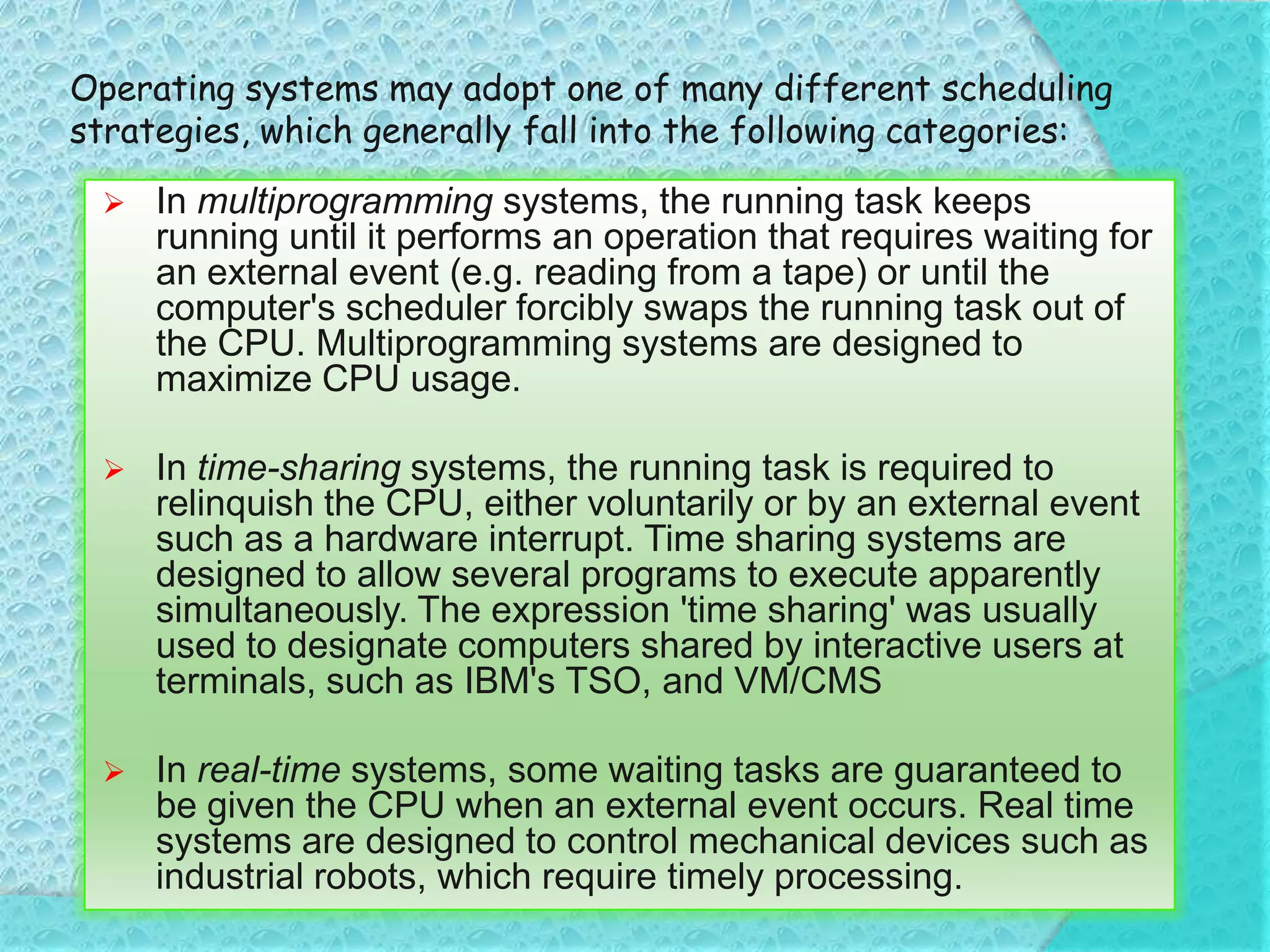 Multitasking | PPTX | Operating Systems | Computer Software and ...
