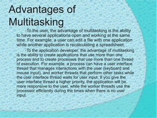 Multitasking | PPTX | Operating Systems | Computer Software and ...