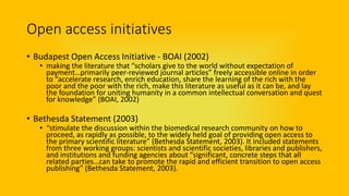 Boai Academic libraries, open access, institutional repositories, and the ...