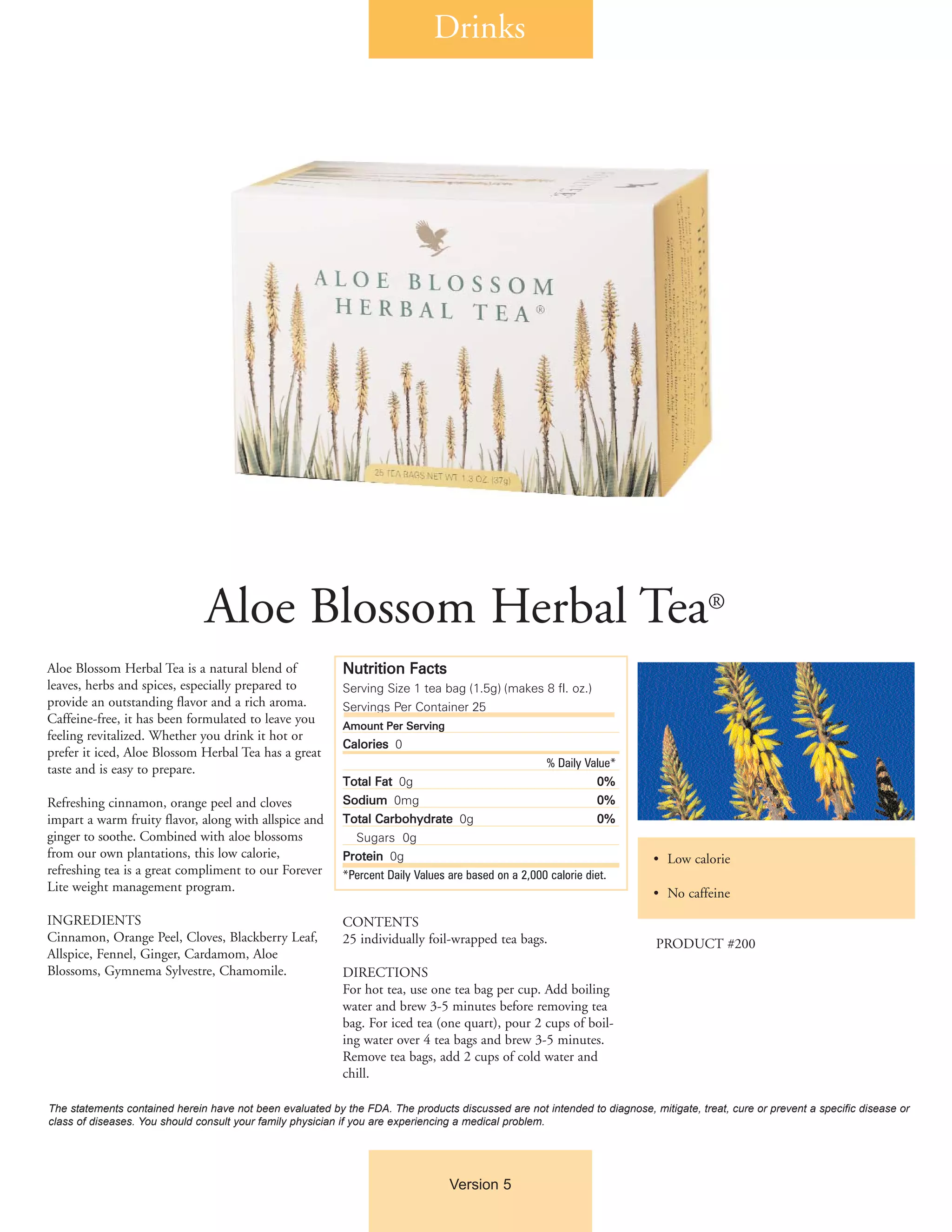 Aloe blossom herbal tea PDF