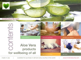 Aloe vera wellness products