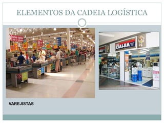 ELEMENTOS DA CADEIA LOGÍSTICA
VAREJISTAS
 