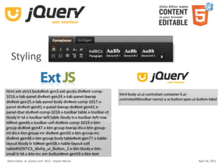 Styling




Aloha Editor  at  jQuery conf  2011 ‐ Haymo Meran   April 16, 2011
 