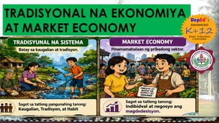 TRADISYONAL NA EKONOMIYA
AT MARKET ECONOMY
 