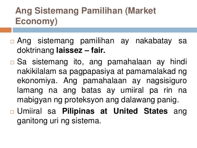 Ano Ang Uri Ng Sistemang Pang Ekonomiya Ang Pilipinas - ngimpino