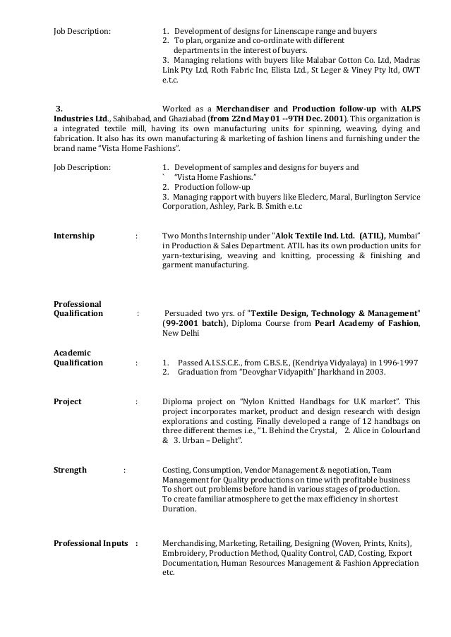 job description fashion buyer