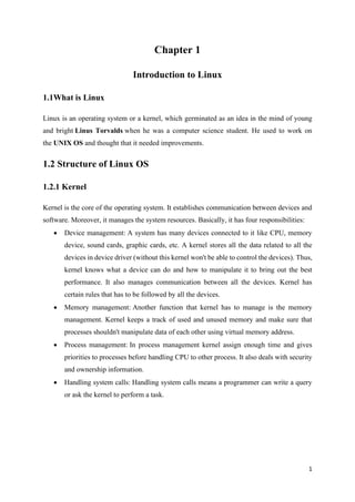 Redhat Linux server administration industrial training report. | PDF
