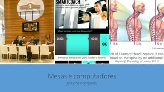 Mesas e computadores
DESVIOS POSTURAIS
 