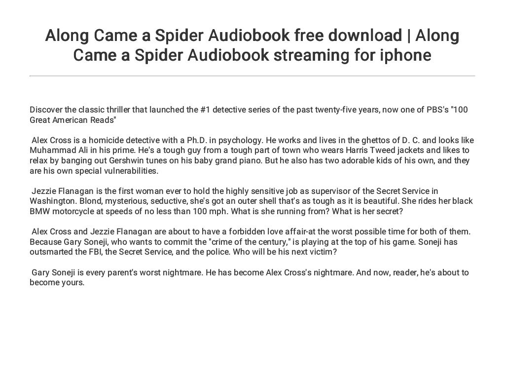 Along Came A Spider Audiobook Free Download Along Came A Spider Aud