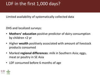 The influence of livestock-derived foods on the nutrition of mothers and infants in developing countries during the first 1,000 days