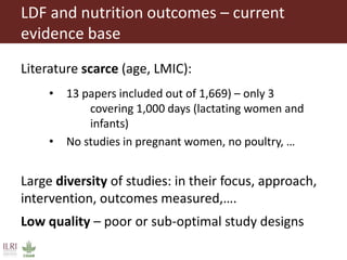 The influence of livestock-derived foods on the nutrition of mothers and infants in developing countries during the first 1,000 days