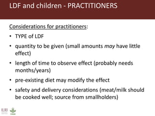 The influence of livestock-derived foods on the nutrition of mothers and infants in developing countries during the first 1,000 days