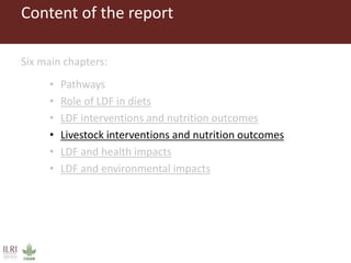 The influence of livestock-derived foods on the nutrition of mothers and infants in developing countries during the first 1,000 days