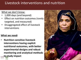 The influence of livestock-derived foods on the nutrition of mothers and infants in developing countries during the first 1,000 days