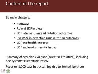 The influence of livestock-derived foods on the nutrition of mothers and infants in developing countries during the first 1,000 days
