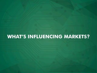 WHAT’S INFLUENCING MARKETS?
 