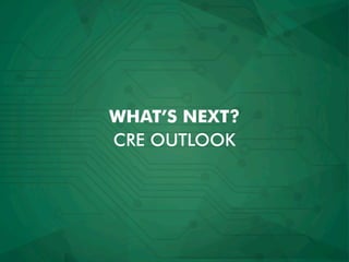 CRE OUTLOOK
WHAT’S NEXT?
 