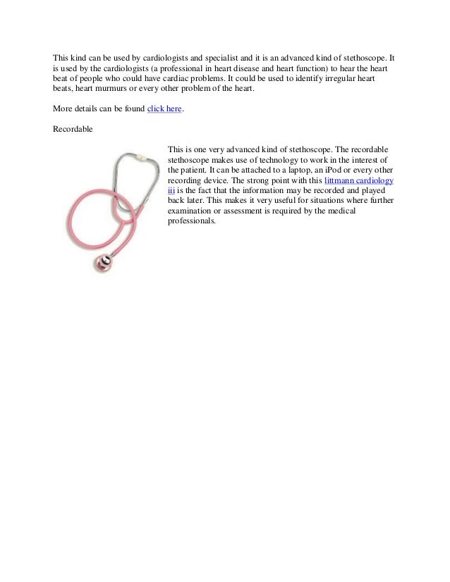 A look at the advancements manufactured in stethoscope technology