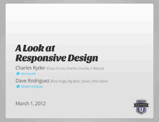 A Look Into Responsive Design