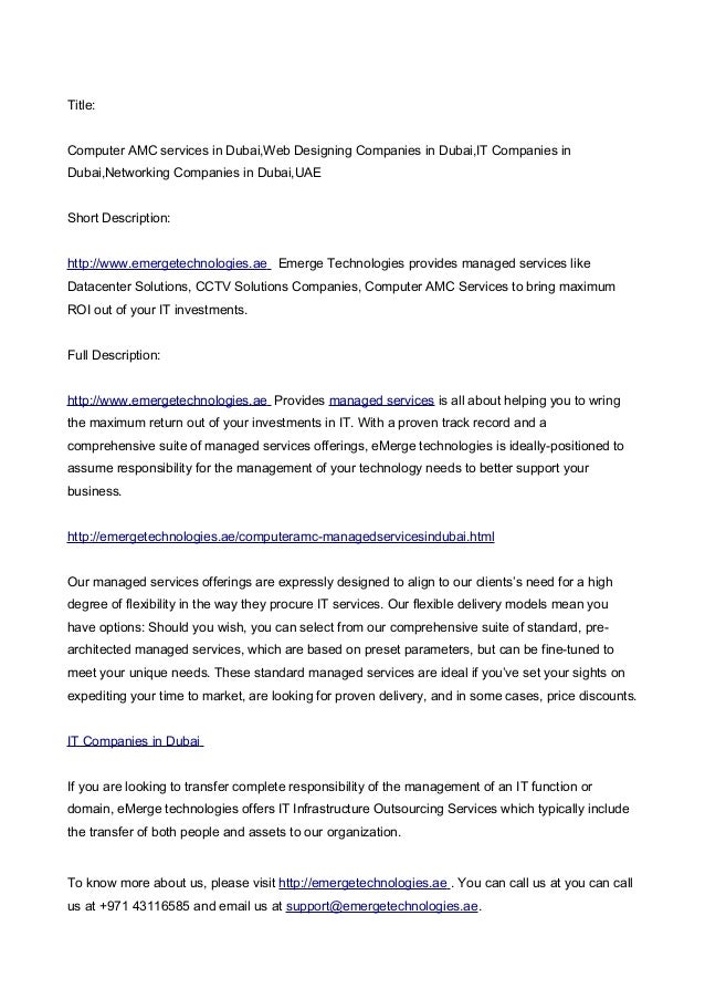 Computer AMC services in Dubai,Web Designing Companies in Dubai,IT