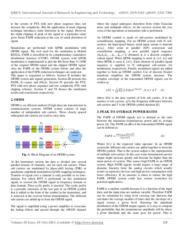 A Low Complexity Partial Transmit Sequence Scheme For Better Papr Red A Low Complexity Partial Transmit Sequence Scheme For Better Papr Red