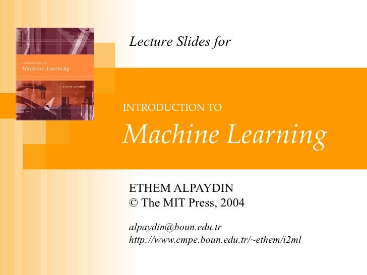 introduction to machine learning alpaydin