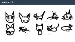 結果をチラ⾒せ
 