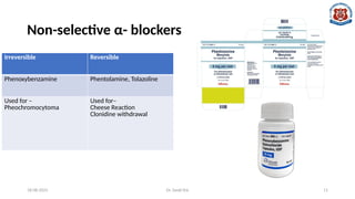 Alpha adrenergic blockers its Classification and Uses.pptx