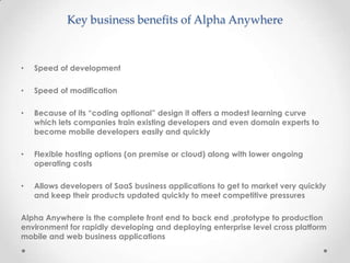 Alpha Anywhere - For Building Enterprise-class Mobile and Web apps Fast ...