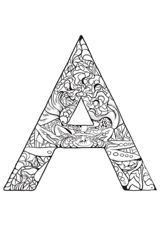 Alphabet Coloring Pages: Printable Coloring Pages, Free Coloring Book ...