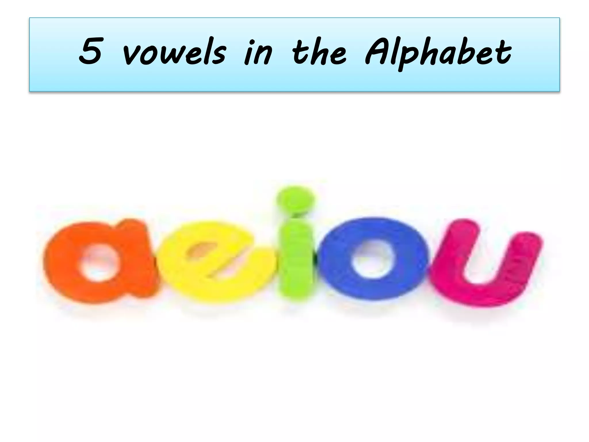 5 vowels in the Alphabet
