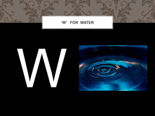 W FOR WATER
 