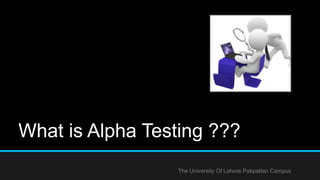 Alpha beta and acceptance testing | PPT