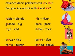 Spanish R Words Alphabet and pronunciation - Spanish Beginner | PPTX