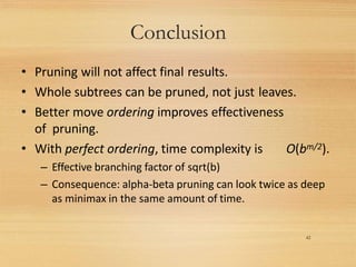 Alpha beta pruning in ai | PPTX