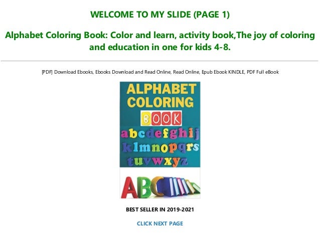 Download E Book F R E E Alphabet Coloring Book Color And Learn Activity Bo