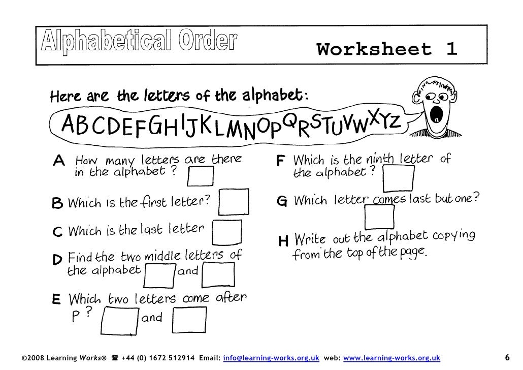 alphabetical order book middle letter of the alphabet