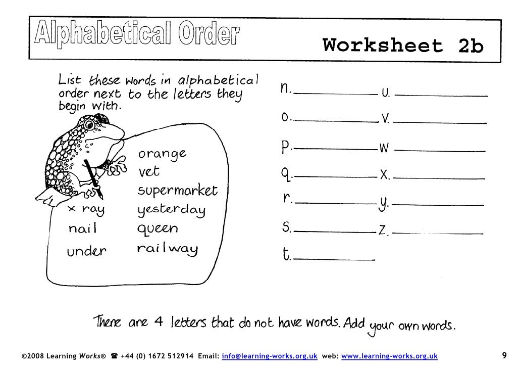 Alphabetical Order Book