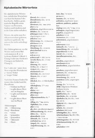 Alphabetische wörterliste