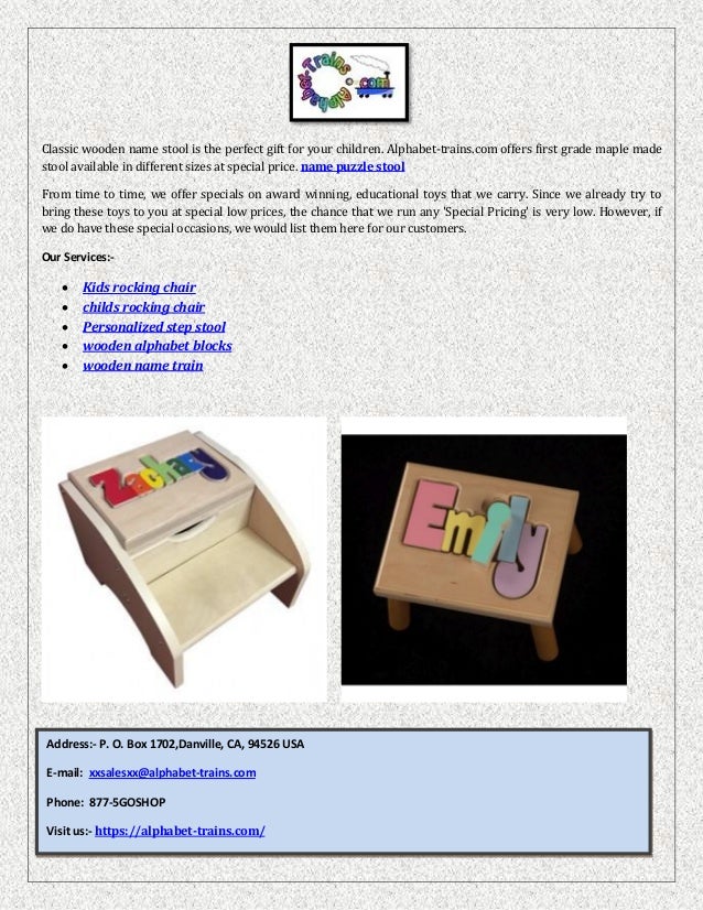 Alphabet Name Puzzle Stool