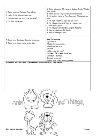 English lesson for begginers learners