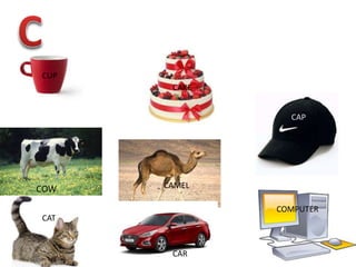 CUP
CAKE
CAP
COW CAMEL
CAT
CAR
COMPUTER
 