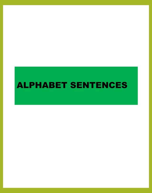 ALPHABET SENTENCES.pptx